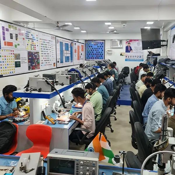 people repairing mobile