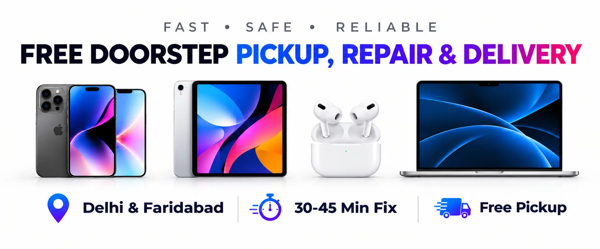 Doorstep pickup and repair service for mobile and laptops in Delhi NCR